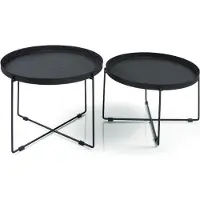 AEA Luxus Couchtisch Designer Wohnzimmertisch Schwarzer Tisch Edelstahl Tische