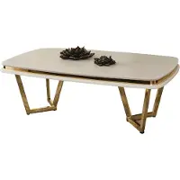 AEA Beige Couchtisch Modern Sofatische Metalltische Robust Wohnzimmertisch