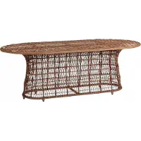 AEA Couchtisch Braun Luxus Moderner Design Kaffeetisch Hochwertig Rattan Beistell