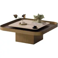 AEA Eleganter Brauner Couchtisch Stilvolle Wohnzimmer Kaffeetische