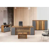 Xl Moebel Gmbh Komplettbüro Büromöbel Schreibtisch Büro Bürotisch Set 4tlg Holz Braun