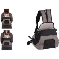 Flamingo Hundetasche - Bauchtrage Xanty Taupe – 29x23x38cm – Polyester – Öffnung Kordel –