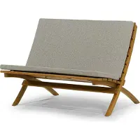 AEA Robuster Outdoor 2-Sitzer Polster Terrassen Holz Gestell Garten Möbel
