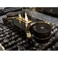 AEA Exklusiver Schwarzer Couchtisch Designer Wohnzimmertisch Luxus Möbel