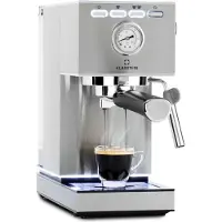 Klarstein Pausa Espressomaker, Siebträgermaschine mit 1350 Watt, Espressomaschine 7-9 Bar Druck, Siebträger Kaffeemaschine mit Wassertank: 1,4 Liter Edelstahl ,silber