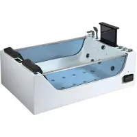 AEA Luxuswanne Hydromassagewanne Badewanne Whirlpool Blubberbad Spa 180x120 cm