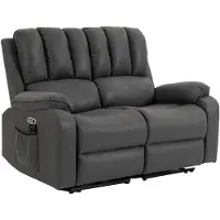 HOMCOM 2-Sitzer Elektrisches Relaxsofa, Massagesessel mit Heizfunktion