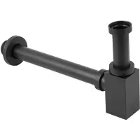 CERANO - Siphon für Waschbecken - 5/4" - Edelstahl - DN32 mm - matt schwarz