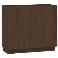 3Xeliving Kommode mit zwei Türen und vier Einlegeböden, Nussbaum Villa, 90 x 40 x 85,5 cm