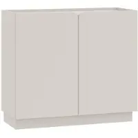 3Xeliving Kommode mit zwei Türen und vier Einlegeböden, Kaschmir, 90 x 40 x 85,5 cm