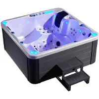 AEA Whirlwanne Hydromassagewanne Whirlpool Blubberbad Spa-Bad Sprudelbad 190x190 cm