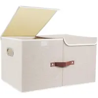 Merkloos Extra Große Aufbewahrungsbox - Aufbewahrungsbox mit Deckeln - Aufbewahrungsbox mit Fächern - Faltbar - Waschbar - 55x33x30 cm - Aufbewahrungsbox