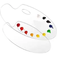 OEM Kunststoffpalette - 2 Stück Ovaler Transparker Farbpalette für Malen und Handwerk