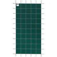 OEM Sicherheitsabdeckung für rechteckige, eingelassene Schwimmbecken, 18 x 36 Fuß, Gitterabdeckung mit Entwässerungsöffnungen, langlebige Winterabdeckung für Schwimmbecken, grün