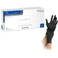 MaiMed solution NEXT PF Nitrilhandschuhe, puderfrei, schwarz 76352 , 1 Karton = 10 Packungen à 200 Stück, Größe M