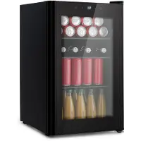 Klarstein Beercave 70 Kühlschrank 70 Ltr 3 Böden 3-fach isolierte Glastür Touch Schwarz