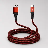Grixx Ladekabel USB-A auf USB-C 3 m USB 2.0 Laden und Daten Rot-Schwarz