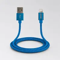 Grixx Ladekabel USB-A auf Lightning 1 m MFi Laden und Daten Blau