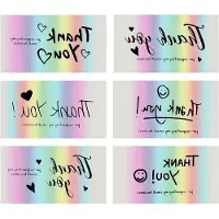OEM Holografische Regenbogen-Karten für kleine Unternehmen, 120 Stück, 6 Designs, ideal für Kundenbindung und Dankeszeiten