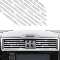 OEM Auto-Zubehör – Zierleisten für die Klimaanlage – Silberfarben – mit Diamant-Dekoration – für die meisten rechten Schiebetüren – 9 cm
