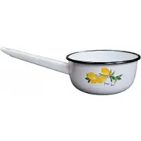 Epewex Solider Emaille Stieltopf mit Griff 1,5L