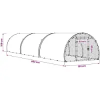vidaXL Hühnerunterkunft Silber 600 x 150 x 100 cm Verzinkter Stahl