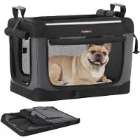 Feandrea Hundebox faltbar, 60 cm Transportbox für kleine Hunde, Hundetasche, Oxf