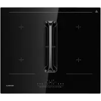 Klarstein AirJet 60 Induktionskochfeld Mit Dunstabzug - 600 m³/h Absaugleistung, Flexzonen, 10.000-W-Boost, Touchpanel, , Kindersicherung, Edelstahl und Glas, 60 cm