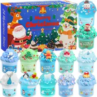 Amazon Adventskalender 2025 für Kinder,24-Tage-Countdown Slime Weihnachtskalender Kinder mit 12Schleimen und 12 Coolen Accessoires Weihnachten Überraschungen