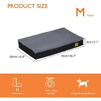 StarTech.com Orthopädisches Hundebett - Hundematratze Größe M - Für mittelgroße Hunde - Hundebox Kissen - Abnehmbarer waschbarer Bezug - Schaumstoffkern - Atmungsaktive Baumwolle