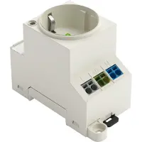 Wago 709-581 Schaltschrank-Steckdose,zur Tragschienen- und Schraubmontage,für Stecker Typ F, CEE 7/4 (SCHUKO),lichtgrau 709581