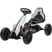 HOMCOM Elektro Go-Kart für Kinder 3-5km/h Gokart mit 2-Fach Geschwindigkeit