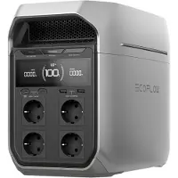 EcoFlow EF Tragbare Powerstation DELTA 3 Plus, 1024 Wh LiFePO4-Batterie, vollständig aufgeladen in 56 Minuten, 1800W (3600W Spitze) Solargenerator für Notstromversorgung, Camping