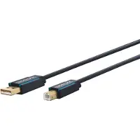 ClickTronic USB 2.0 Kabel, Datenkabel mit der Steckerkombination A/B