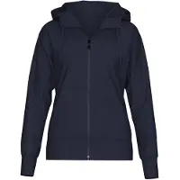 Trigema Sweatjacke "Kapuzenjacke", Damen, Gr. M, blau (navy), Sweatware, 50% Baumwolle, 50% Polyester, lang, ohne Ausschnitt, Sweatjacken Sweatjacke