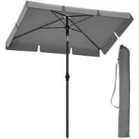StarTech.com Gartensonnenschutz - Quadratisches Sonnenschutz-Zelt - Für 3–4 Personen - Verstellbarer Neigungswinkel - Stahlstangen - UV-Schutz - Grau