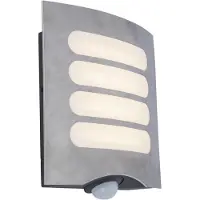 Lutec LED Außenwandleuchte Farell aus Edelstahl, mit Bewegunsmelder und Timer