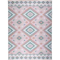 FRAAI Outdoor Teppich Boho | Vedra Aztec Rosa | 200x290cm | Pink | Rechteckig