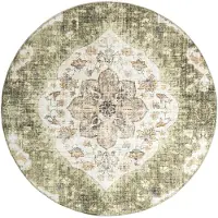 FRAAI Vintage Gartenteppich Rund - Santo Mandala Grün