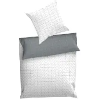 Dyckhoff Bettwäsche Set Graphic, Renforcé, 100% Baumwolle, 155x220cm, Grey – Grau, Größe 155 x 220 cm