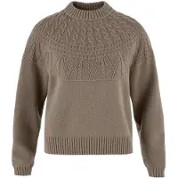 Fjällräven övik Solid Jacquard Knit W suede brown (244) XS