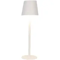 Clayre & Eef Tischlampe Ø 11x36 cm Weiß Metall
