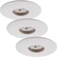 Briloner LED Einbauleuchte 3er Set 1,8 W 3000K IP44 weiß Kunststoff Ø4,5cm