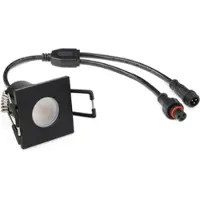 Longlife LED Einbaustrahler Mini Livorno eckig 3W CCT IP65 - Farbe: schwarz matt - Anzahl: 10...