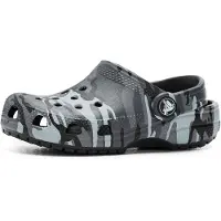 Crocs Uni Kinder Classic Camouflage Clog K Holzschuh, Black Slate Grey, 27/28