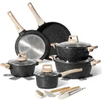 Just perfecto Topfset Induktion - Pfannenset mit deckel - Pfanne 24cm, Bratpfann