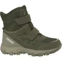 Viking Track Warm WP 2V Kinder Wasserdichte Winterstiefel mit Warmfutter Olive, 3-95615-37