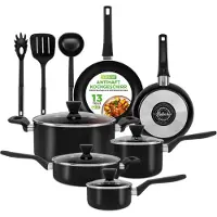Nutrichef Topf und Pfannenset, 13 Teilig- Kochgeschirr Set, Cookware Set- mit du