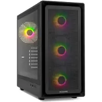 Nox Xtreme Hummer Aero, Midi Tower, PC, Schwarz, ATX, ITX, micro ATX, Edelstahl, Gehärtetes Glas, Taschenlüfter