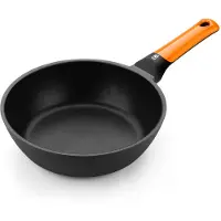 BRA Efficient Orange, Rund, Allzweckpfanne, Schwarz, Orange, Teflon Platinum Plus, Efficient Orange, Aluminium